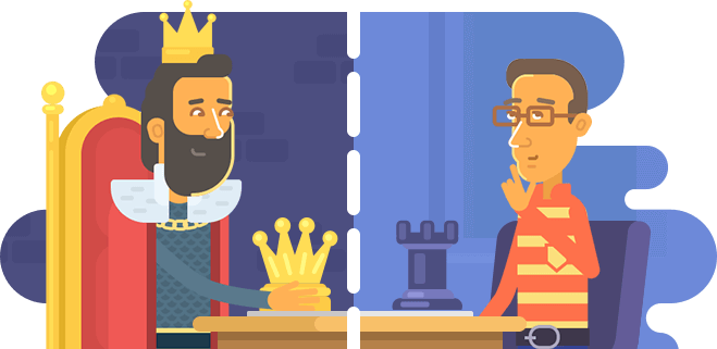 иллюстрация к статье ЛогикЛайк — средневековый король и современный папа увлечены решением головоломки